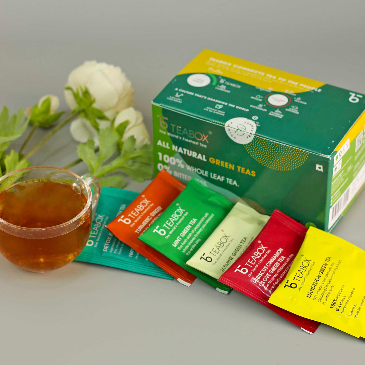 Teabox Green Tea Sampler Pack (Teabags) – The Spring Palette