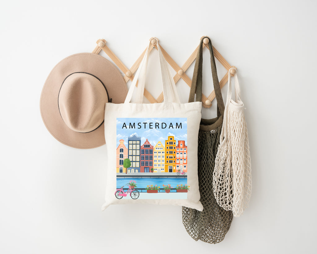 Custom Logo Printed Amsterdam Cities Eco Recycled Cotton Canvas Tote Bag -  China Cotton Canvas and Tote Bag price | Made-in-China.com