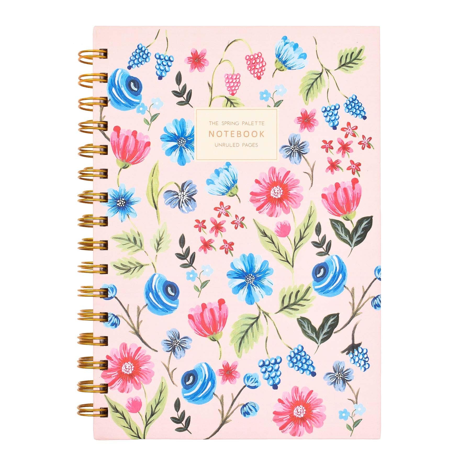 THE SPRING PALETTE Stationery Unruled Amore Hard-Bound Spiral Notebook