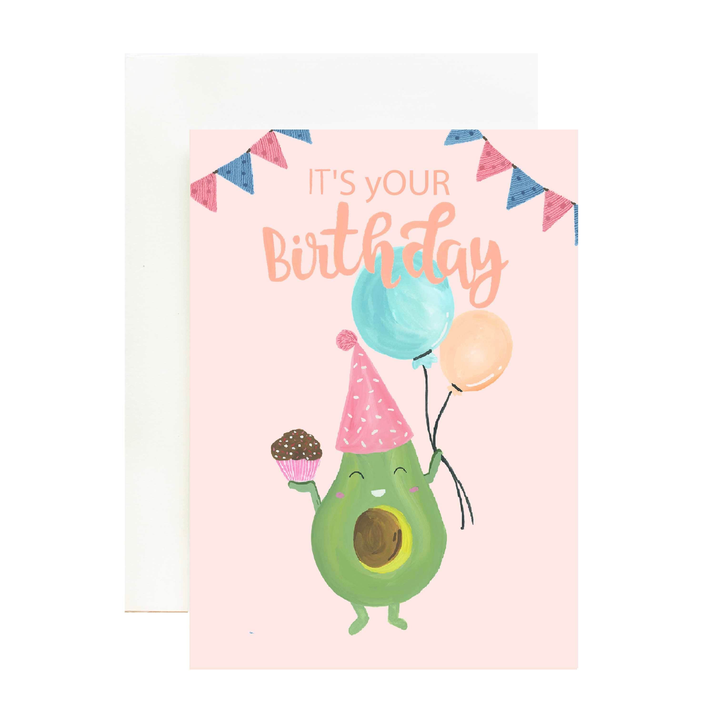 Avocado Birthday Greeting Card - The Spring Palette