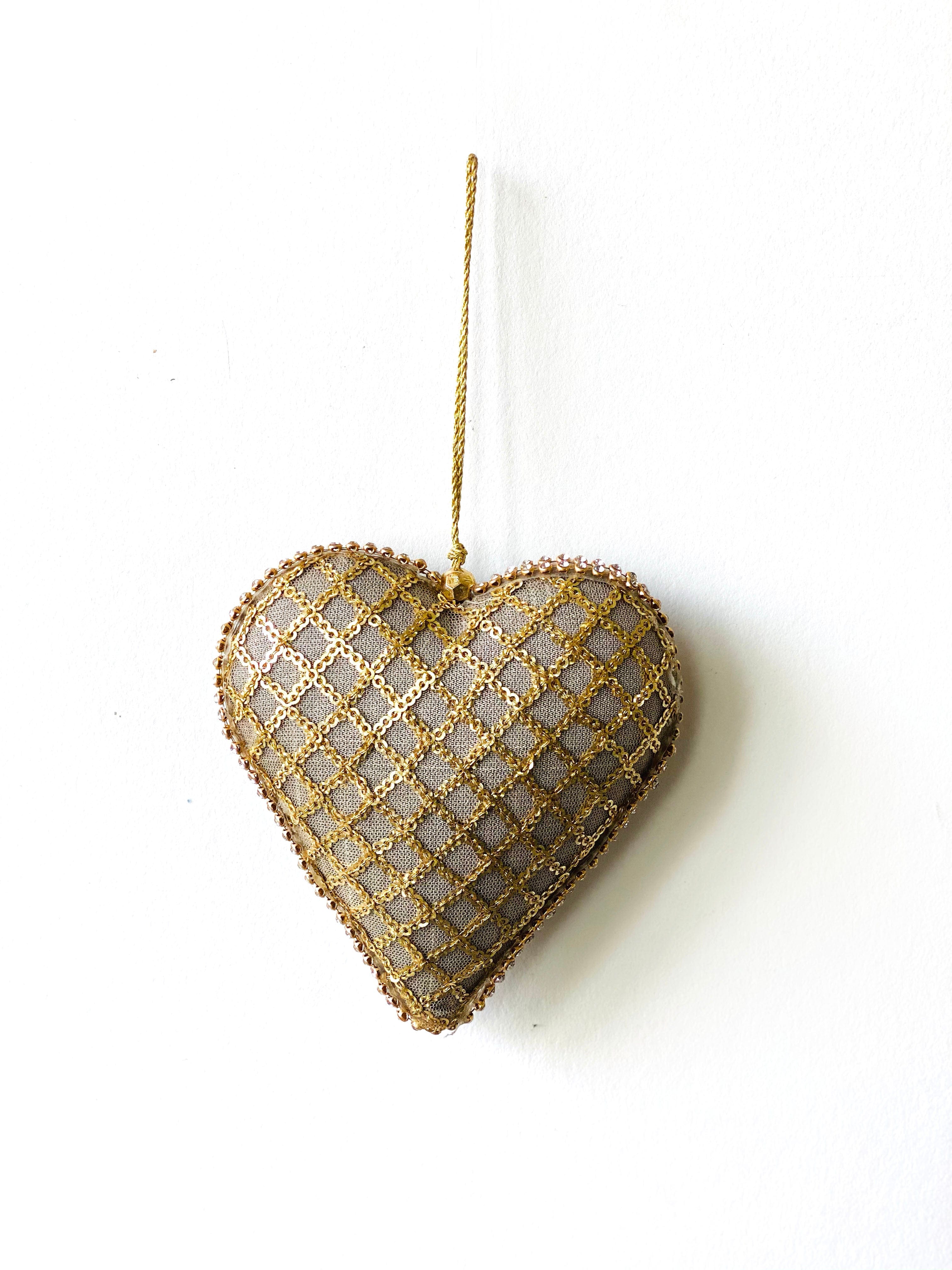 Baby Sequin Heart Ornament - The Spring Palette