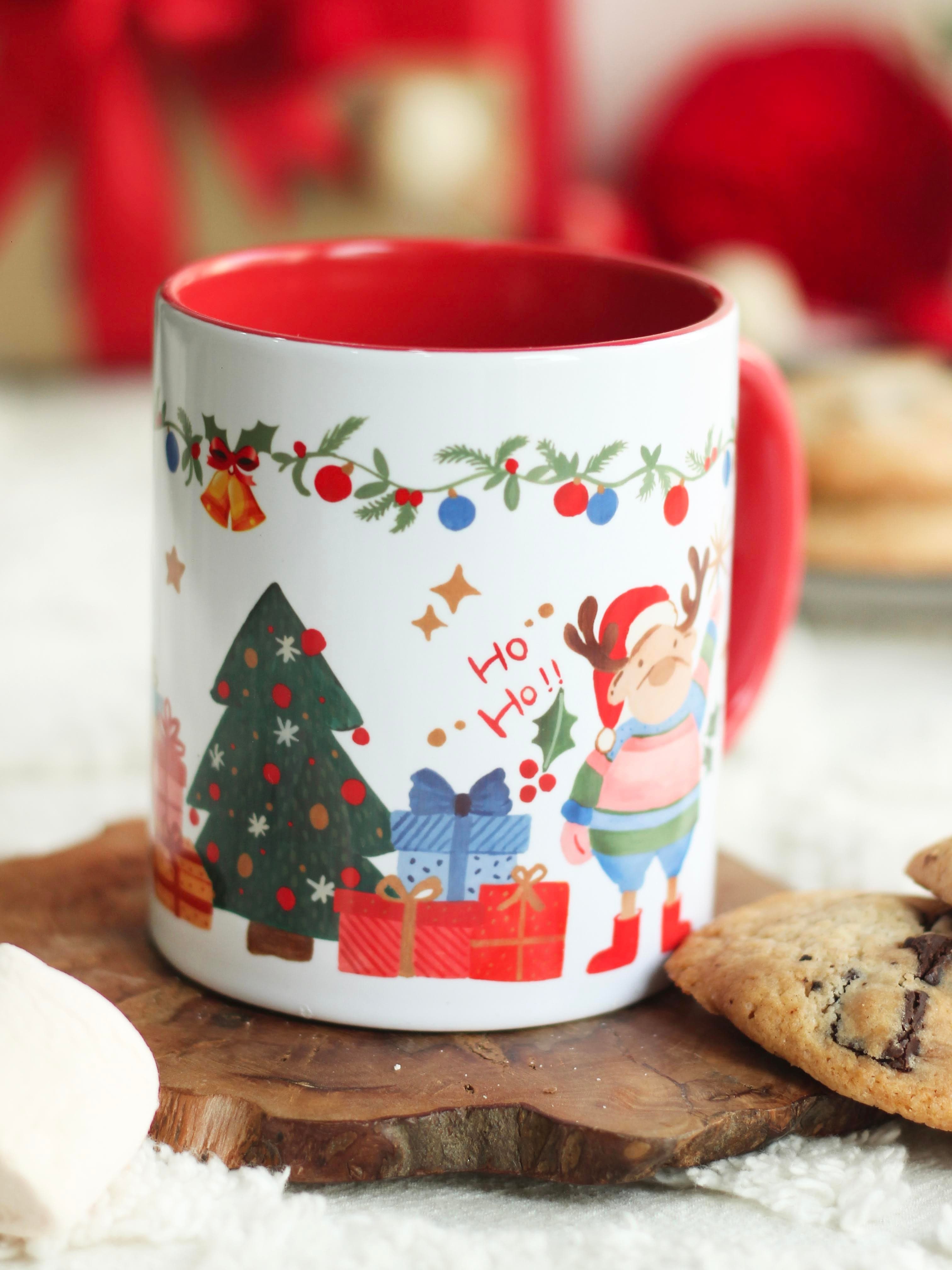 The Spring Palette MUGS Red Ceramic Christmas Celebrations Mug