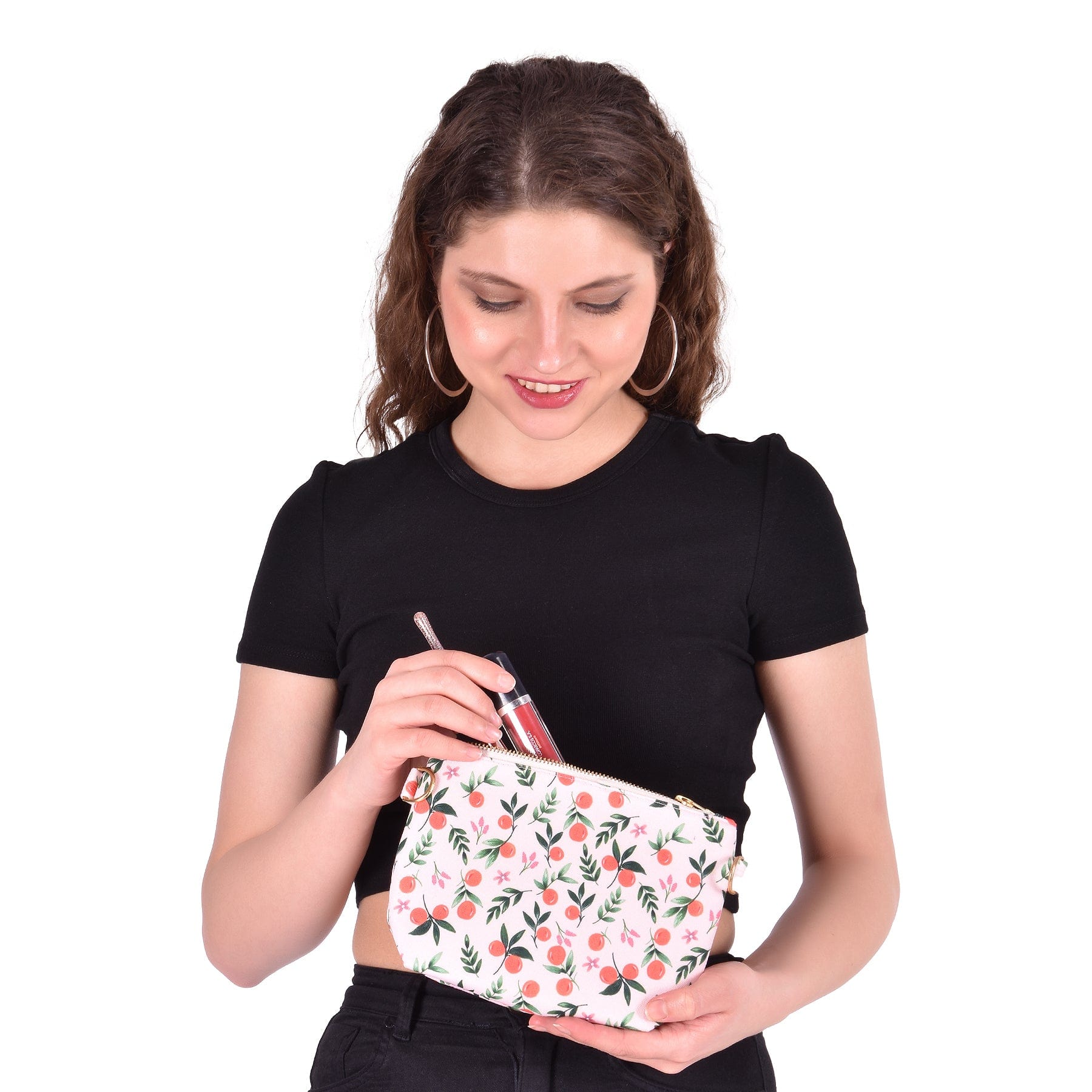 The Spring Palette Pouch Mandarin Garden Clutch Pouch