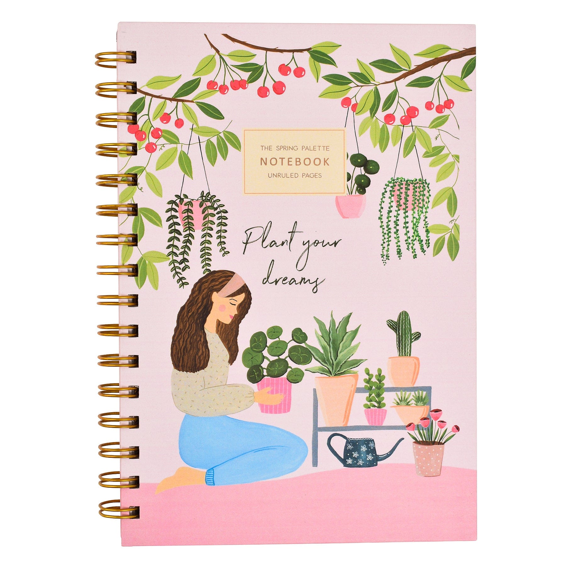 THE SPRING PALETTE Stationery Plant Your Dreams Hard-bound Spiral Notebook