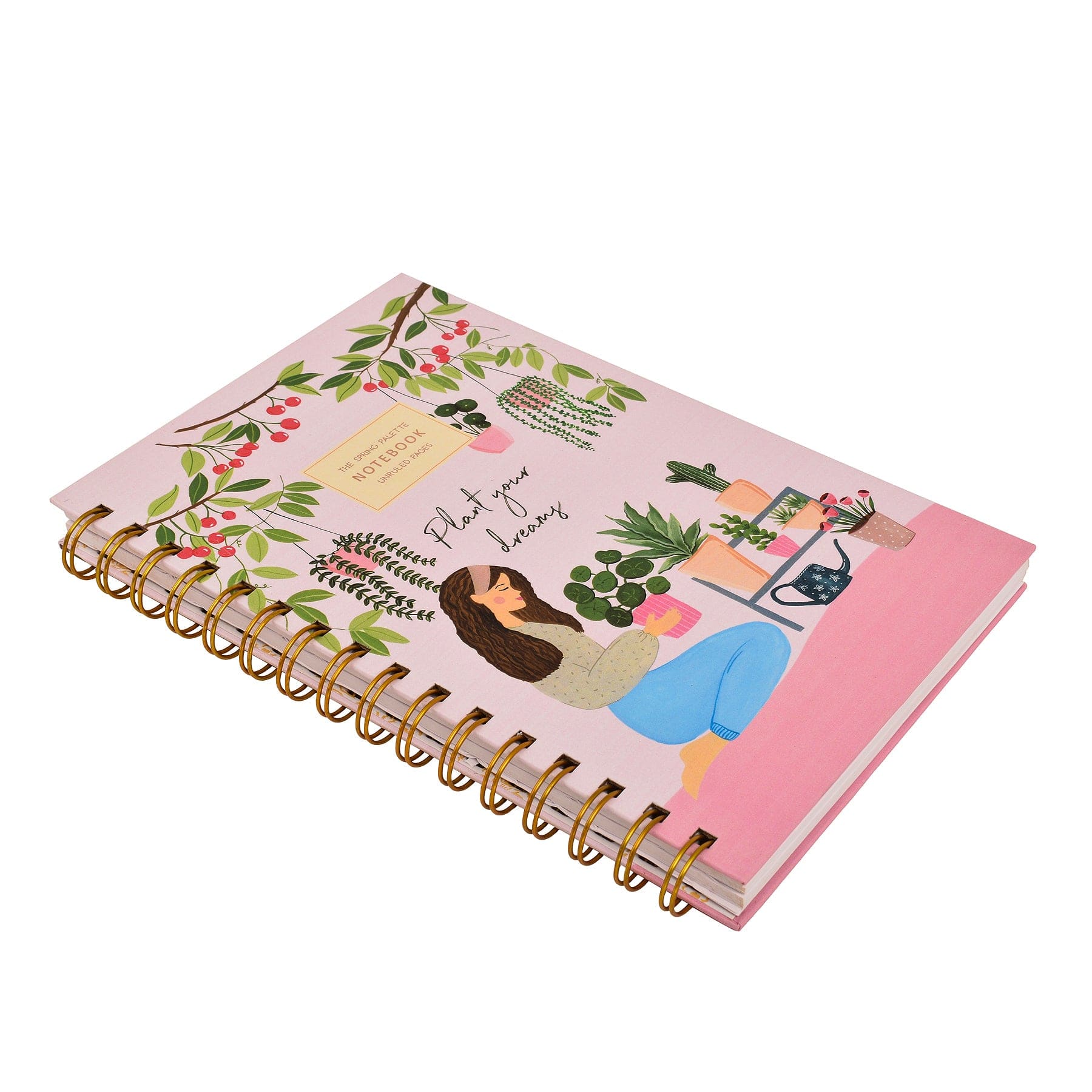 THE SPRING PALETTE Stationery Plant Your Dreams Hard-bound Spiral Notebook