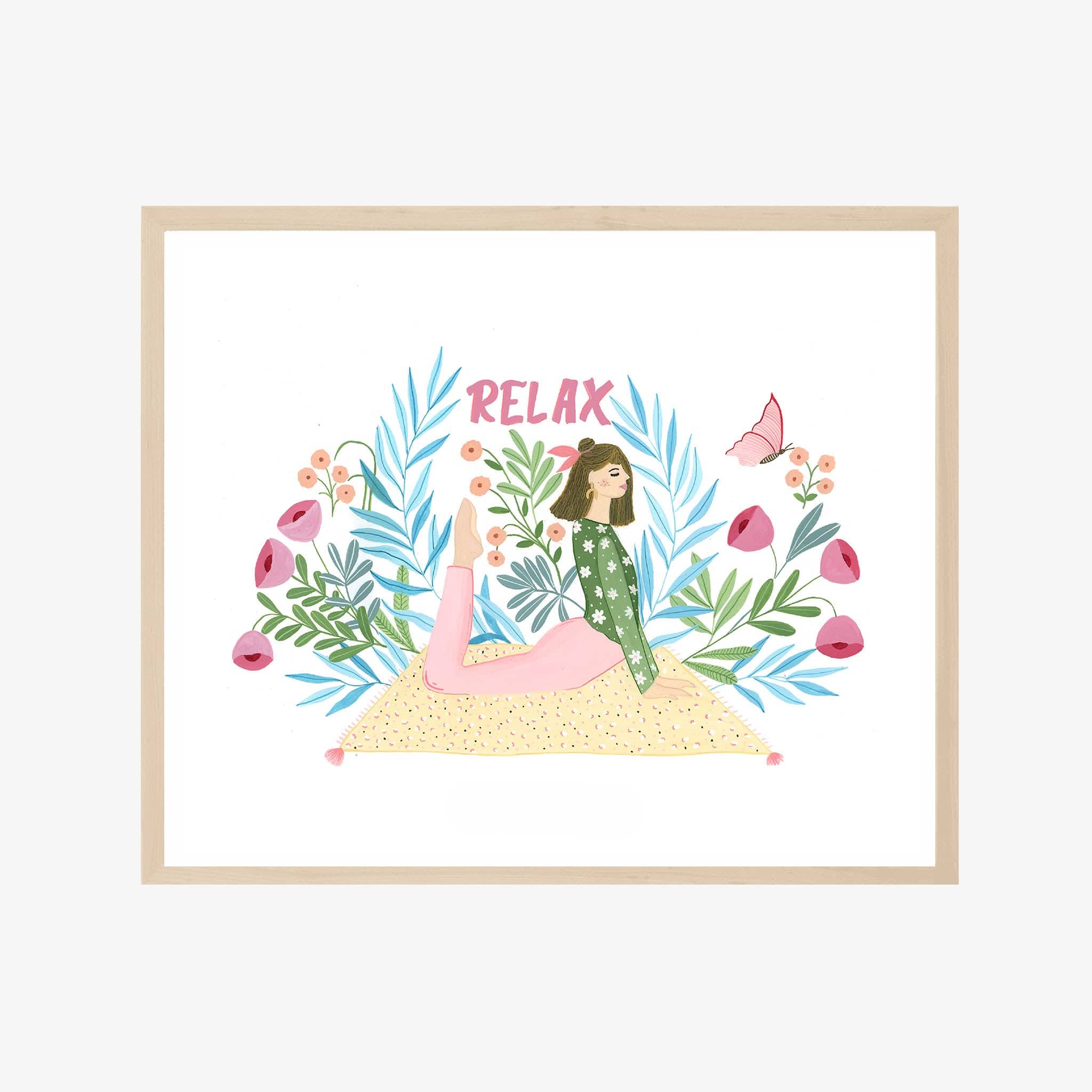 Yoga girl Art Print | Wall Art - The Spring Palette