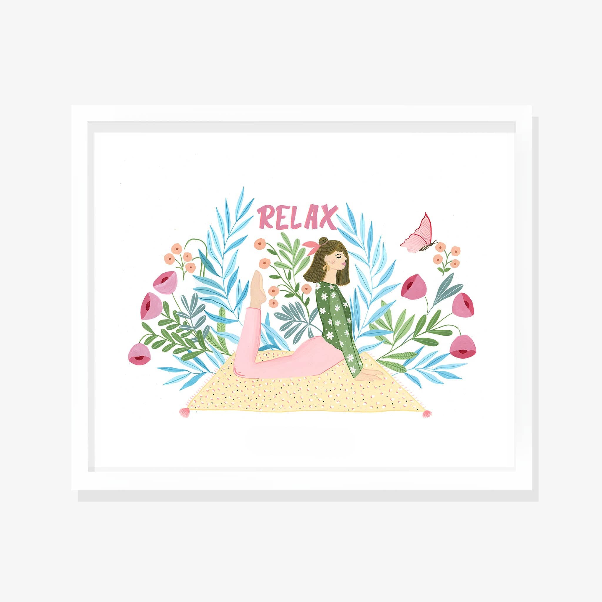 Yoga girl Art Print | Wall Art - The Spring Palette