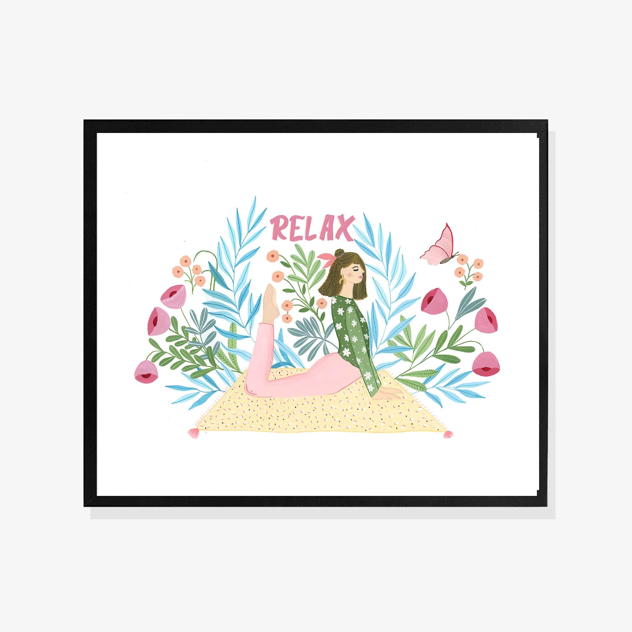 Yoga girl Art Print | Wall Art - The Spring Palette